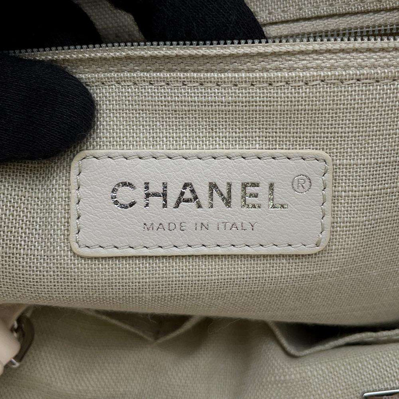 CHANEL Sac Tote Deauville à Chaîne Ivory