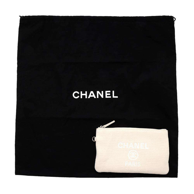 CHANEL Sac Tote Deauville à Chaîne Ivory