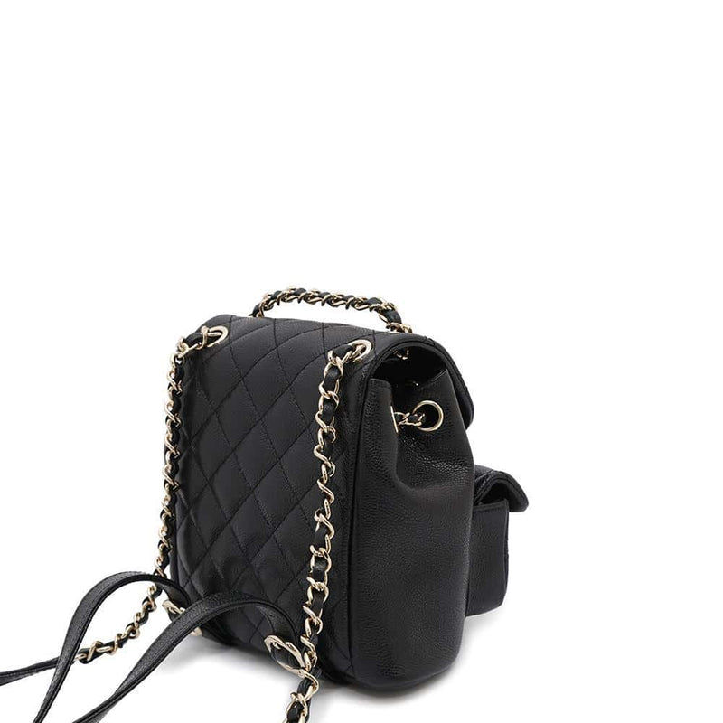 CHANEL Sac à Dos Matelassé CC Logo
