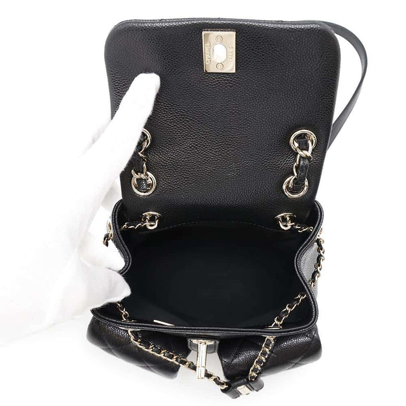 CHANEL Sac à Dos Matelassé CC Logo